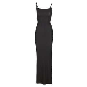 Skims NWOT soft lounge long slip dress - black onyx small